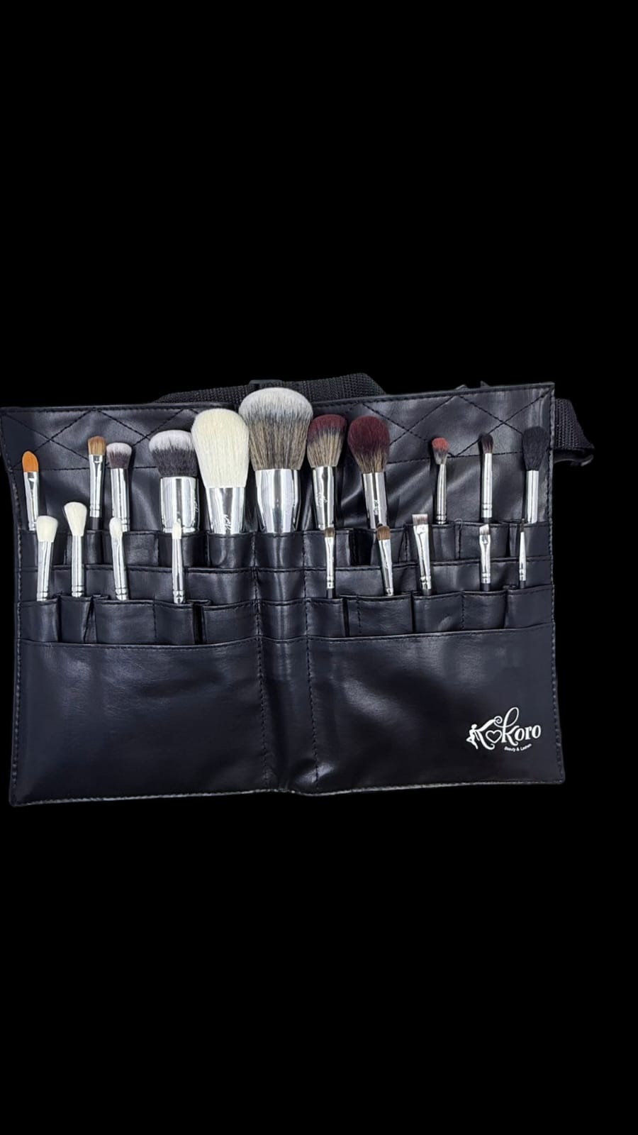 Cinturón para brochas de maquillaje